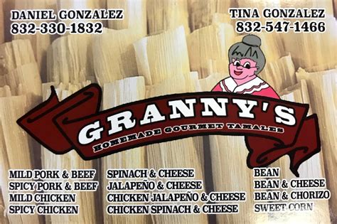 Granny's tamales - There are 2 ways to place an order on Uber Eats: on the app or online using the Uber Eats website. After you’ve looked over the Granny's Tamales (Humble) menu, simply choose the items you’d like to order and add them to your cart. Next, you’ll be able to …